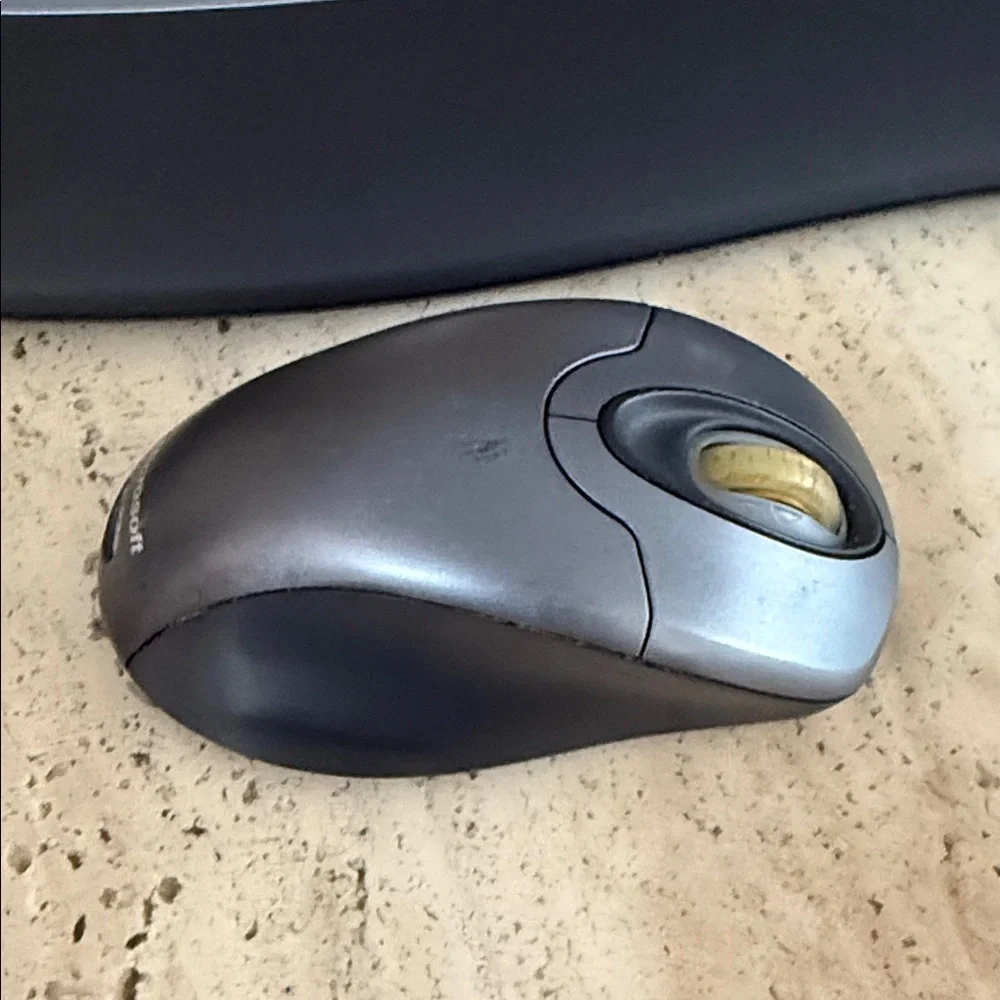 Microsoft Ergonomic Black and Gray Keyboard